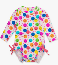 Load image into Gallery viewer, LONG SLEEVE ONE PC RASH GUARD SWIM SUIT WITH RUFFLES