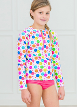 Load image into Gallery viewer, GIRLS STAR SMILE LONG SLEEVE ZIPPER RASH GUARD 2 PC