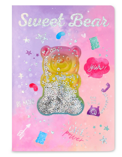 GUMMY BEAR SHAKY GLITTER MINI JOURNAL