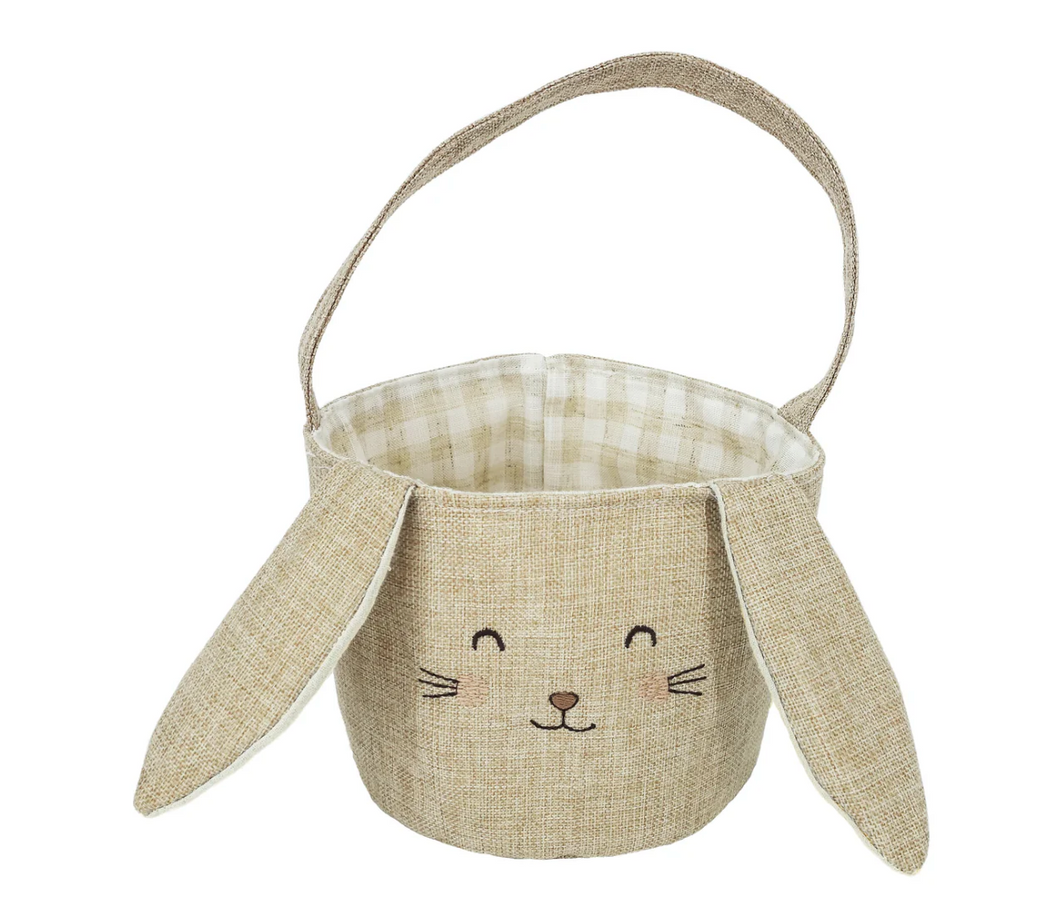 BUNNY EASTER BASKET TAUPE