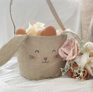 BUNNY EASTER BASKET TAUPE