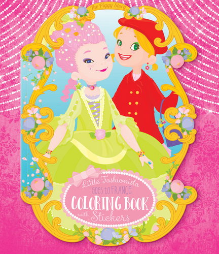 LITTLE FASHIONISTA GOES TO FRANCE COLORING BOOK & STICKERS