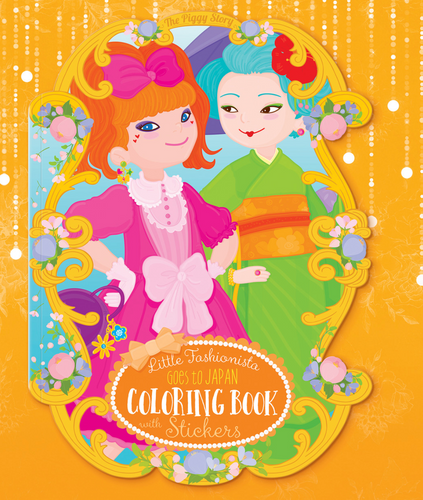 LITTLE FASHIONISTA GOES TO JAPAN COLORING BOOK & STICKERS