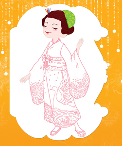 LITTLE FASHIONISTA GOES TO JAPAN COLORING BOOK & STICKERS