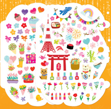 Load image into Gallery viewer, LITTLE FASHIONISTA GOES TO JAPAN COLORING BOOK &amp; STICKERS