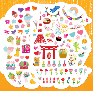 LITTLE FASHIONISTA GOES TO JAPAN COLORING BOOK & STICKERS