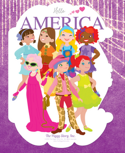 LITTLE FASHIONISTA GOES TO USA COLORING BOOK & STICKERS