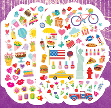 Load image into Gallery viewer, LITTLE FASHIONISTA GOES TO USA COLORING BOOK &amp; STICKERS