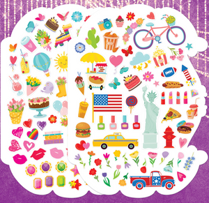 LITTLE FASHIONISTA GOES TO USA COLORING BOOK & STICKERS