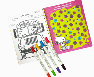 OOLY XPEANUTS ACTIVITY TRAVEL KIT & DOUBLE ENDED MARKERS