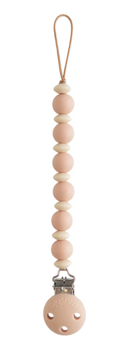 MUSHIE LUNA BLUSH PACIFIER CLIP