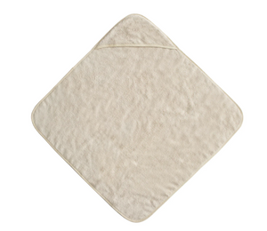 ORGANIC COTTON BABY HOODED TOWEL - FOG