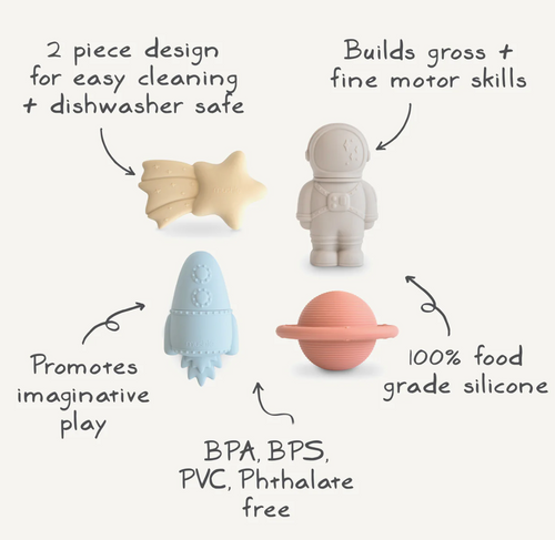SPACE MOLD FREE BATH PLAY SET - 4 PACK