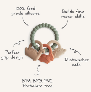 MUSHIE DINO TEETHING RING