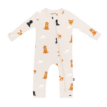 Load image into Gallery viewer, KYTE BABY ZIPPERED ROMPER IN FLUFFY DOG
