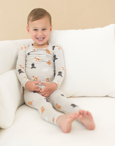 KYTE BABY LONG SLEEVE PAJAMAS SET FLUFFY DOG