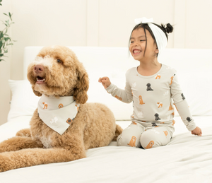 KYTE BABY LONG SLEEVE PAJAMAS SET FLUFFY DOG