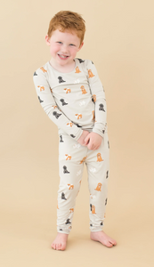 KYTE BABY LONG SLEEVE PAJAMAS SET FLUFFY DOG