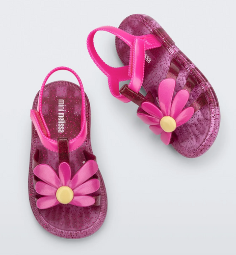 MINI MELISSA HIP BLOOM SANDAL IN PINK
