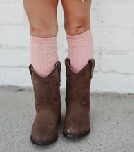 Load image into Gallery viewer, LITTLE STOCKING BLUSH KNEE HIGH SOCKS