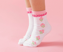 Load image into Gallery viewer, LITTLE STOCKING PINK POSEY MIDI SOCKS