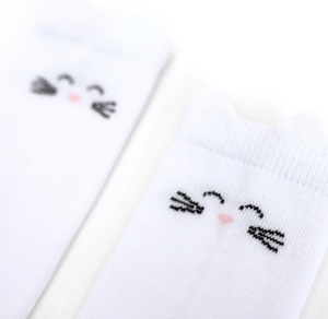 LITTLE STOCKING WHITE CAT KNEE HICH SOCKS