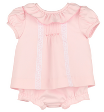 Load image into Gallery viewer, LULI &amp; ME PINTUCKS LACE BISHOP                           005 PINK
