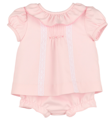 LULI & ME PINTUCKS LACE BISHOP                           005 PINK