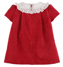 Load image into Gallery viewer, LULI &amp; ME RANDALLS BIB DRESS RED