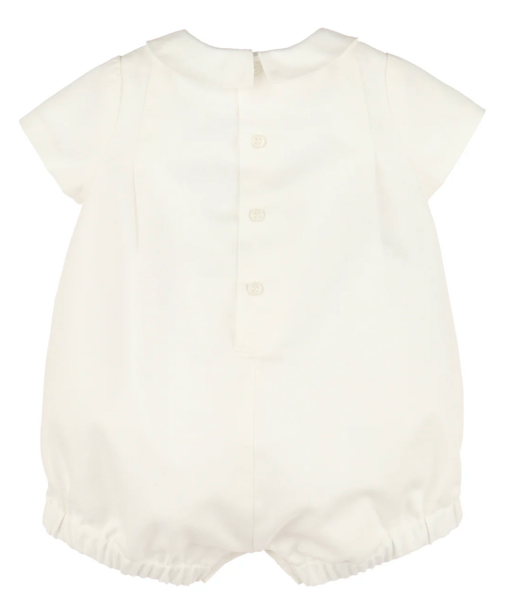 LULI & ME HONEYCOMB SMOCK BOY BUBBLE | Blue Detail                    004