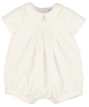 Load image into Gallery viewer, LULI &amp; ME HONEYCOMB SMOCK BOY BUBBLE | Blue Detail                    004