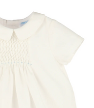 Load image into Gallery viewer, LULI &amp; ME HONEYCOMB SMOCK BOY BUBBLE | Blue Detail                    004