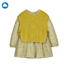 Load image into Gallery viewer, MAYORAL BABY &amp; TODDLER DRESS &amp; KNITTED VEST                               2913 36 ACEITE