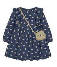 Load image into Gallery viewer, MAYORAL BABY &amp; TODDLER POLKA DOT DRESS WITH A PURSE                    2920 MARINO