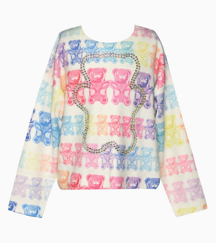 HANNAH BANANA GUMMY BEAR ALL OVER PRINT SWEATER