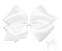 Load image into Gallery viewer, WEE ONES KING FRENCH SATIN GIRLS HAIR BOW PINK &amp; MORE COLORS