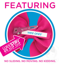 Load image into Gallery viewer, WEE ONES SMALL FRENCH SATIN BOW WHITE  &amp; MORE COLORS