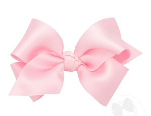 WEE ONES SMALL FRENCH SATIN BOW WHITE  & MORE COLORS