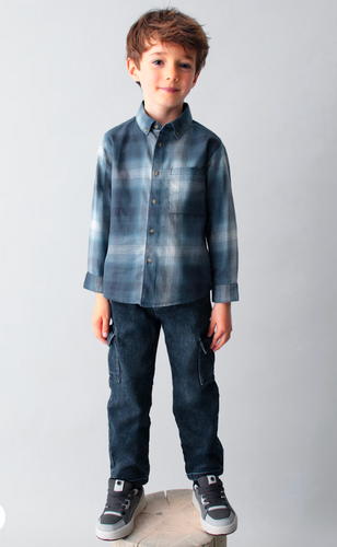 MAYORAL BOY PLAID SHIRT NAVY                                   4127