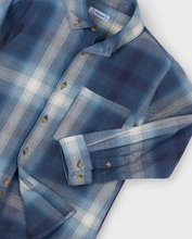 Load image into Gallery viewer, MAYORAL BOY PLAID SHIRT NAVY                                   4127