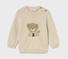 Load image into Gallery viewer, MAYORAL BABY SWEATER WITH BEAR AND FRONT POCKET.              2341-059