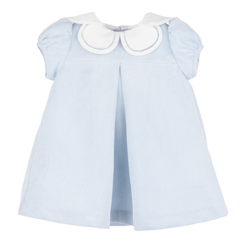 SOPHIE & LUCAS | BABY & GIRL VINTAGE CORD DRESS  BLUE                         SL3906