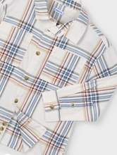 Load image into Gallery viewer, MAYORAL BOY PLAID SHIRT CEREAL                                4128