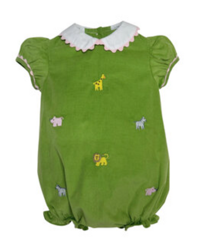 ZUCCINI BABY GIRL SAFARI LOUISA BUBBLE, SAGE GREEN                          NEW ARRIVALS