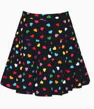 Load image into Gallery viewer, HANNAH BANANA ALL OVER HEARTS PRINT SWEATSHIRT AND SKORT SET