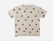 Load image into Gallery viewer, RYLEE + CRU RAW EDGE TEE || FOOTBALLS