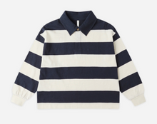 Load image into Gallery viewer, RYLEE + CRU RUGBY POLO || NAVY STRIPE