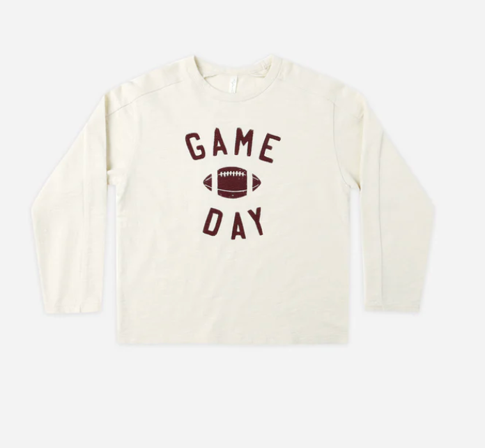 RYLEE + CRU LONG SLEEVE PANELED TEE || GAME DAY || BABY & BPOYS