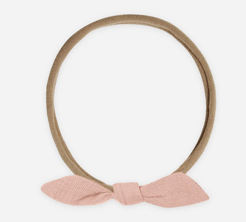 QUINCY MAE LITTLE KNOT HEADBAND | ROSE/BEIGE