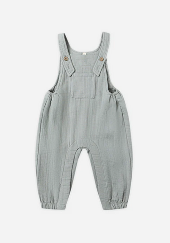 QUINCY MAE BABY OVERALL STEEL BLUE